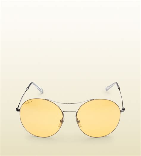 gucci techno color ultra light round sunglasses|gucci 56mm square sunglasses.